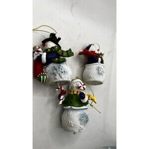 Set 3 Lighting Snowman Christmas Decoration Ornament Color Change Vintage